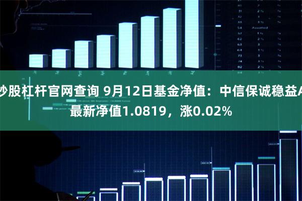 炒股杠杆官网查询 9月12日基金净值：中信保诚稳益A最新